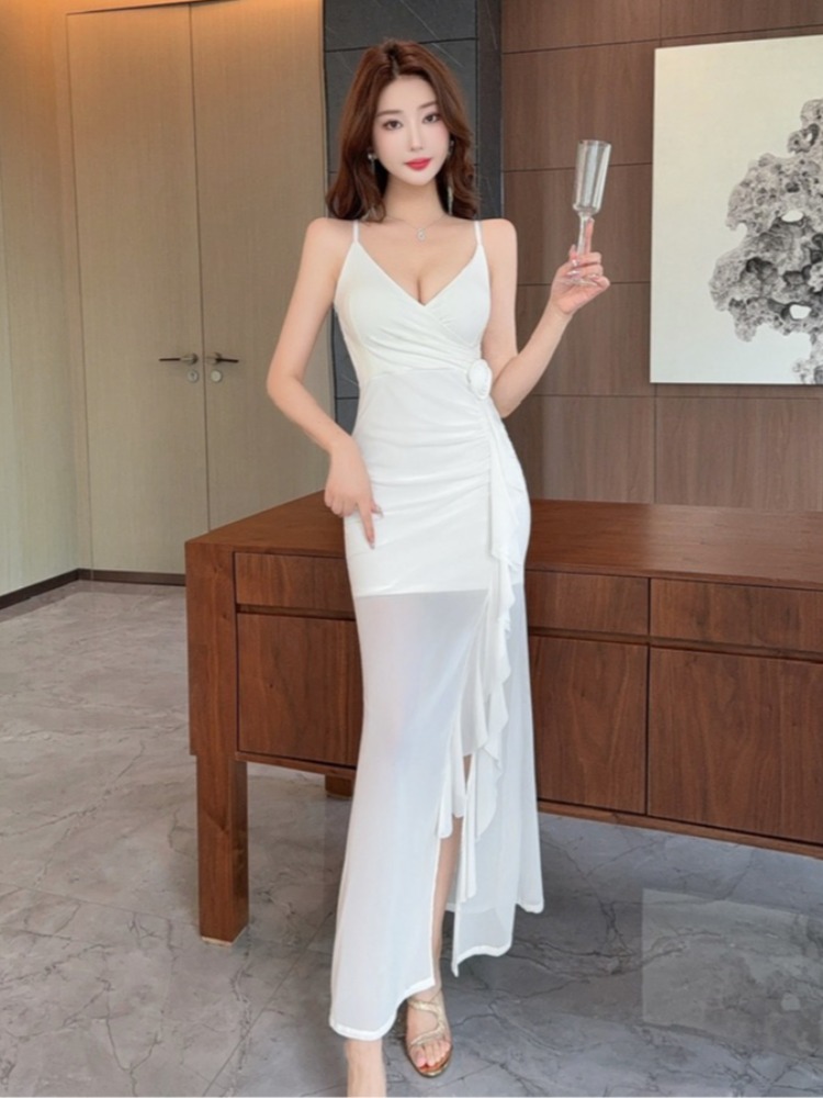 Gaun Seksi Panjang Berbahan Ja - Wrap Dress Work ulasan dan harga