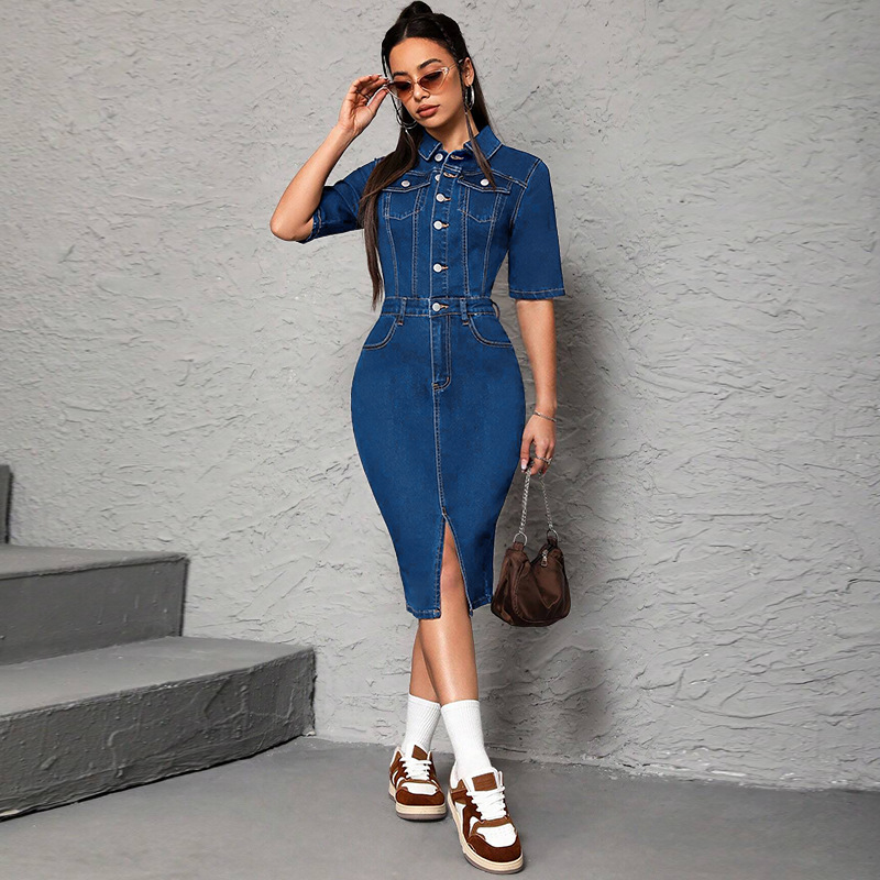Gaun Panjang Wanita Kerah Turu - Wrap Dress Work ulasan dan harga