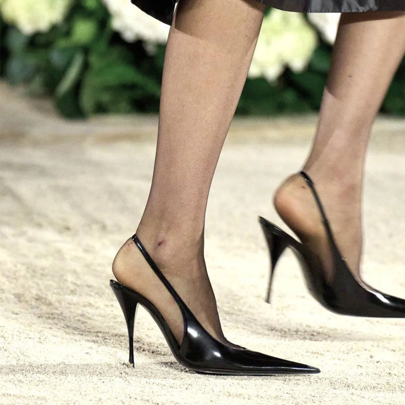 Sepatu Slingback Wanita Kulit  - Slingback Heel Formal ulasan dan harga