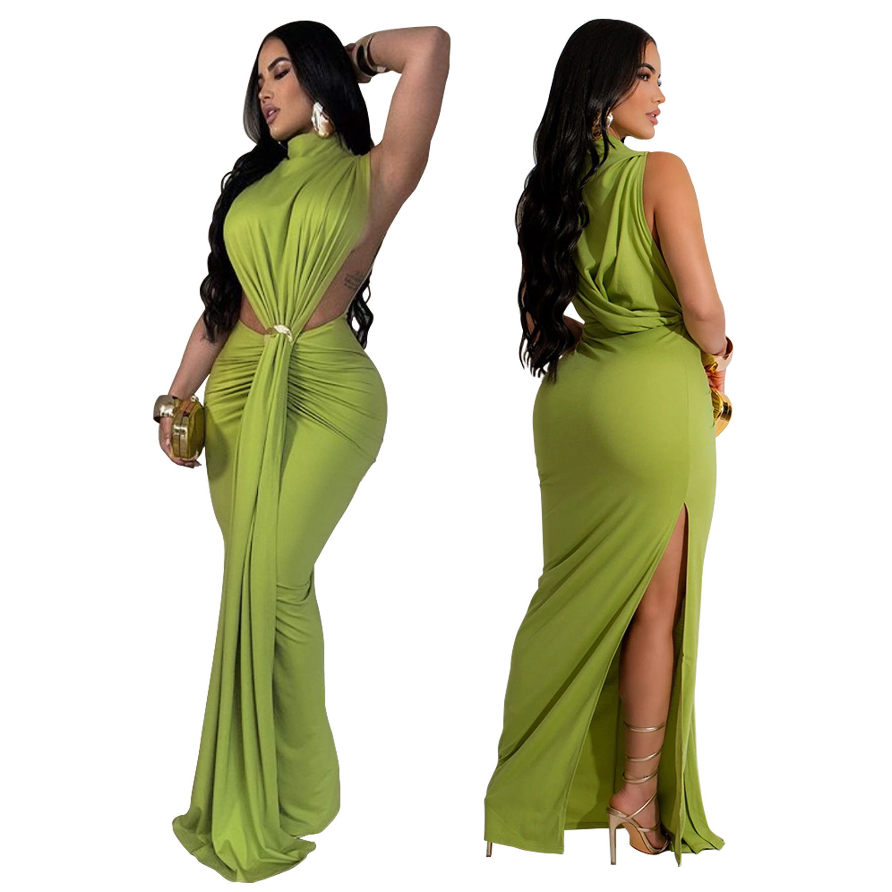Gaun Panjang Wanita Model Seks - Wrap Dress Work ulasan dan harga