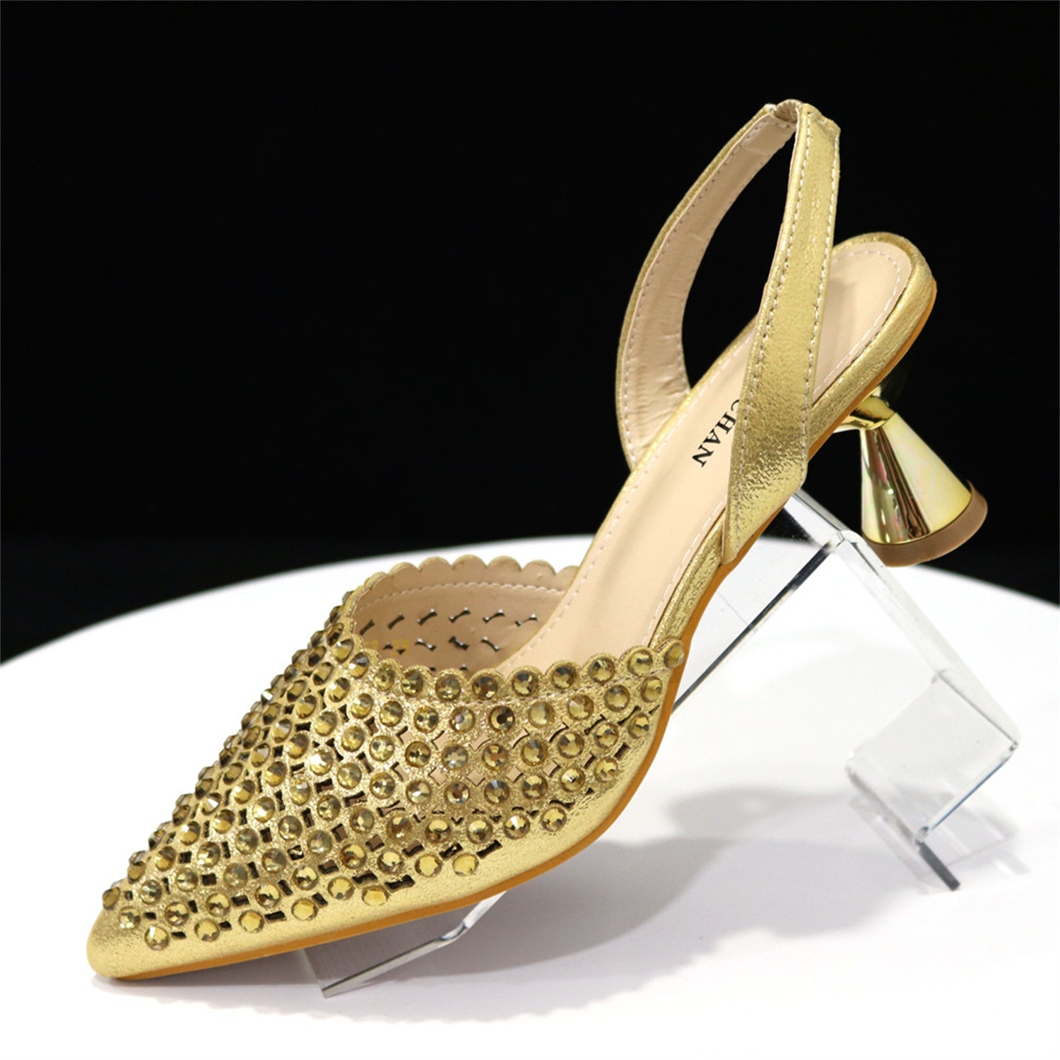 Set Sepatu & Tas Berlian Imita - Slingback Heel Formal ulasan dan harga