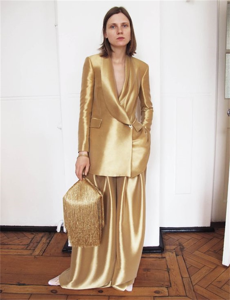 Setelan kantor Satin sutra ema - Women'S Formal Wear Wedding ulasan dan harga