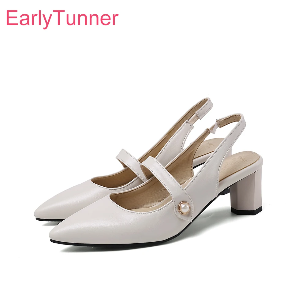 Sandal Slingback Elegan Warna  - Slingback Heel Formal ulasan dan harga