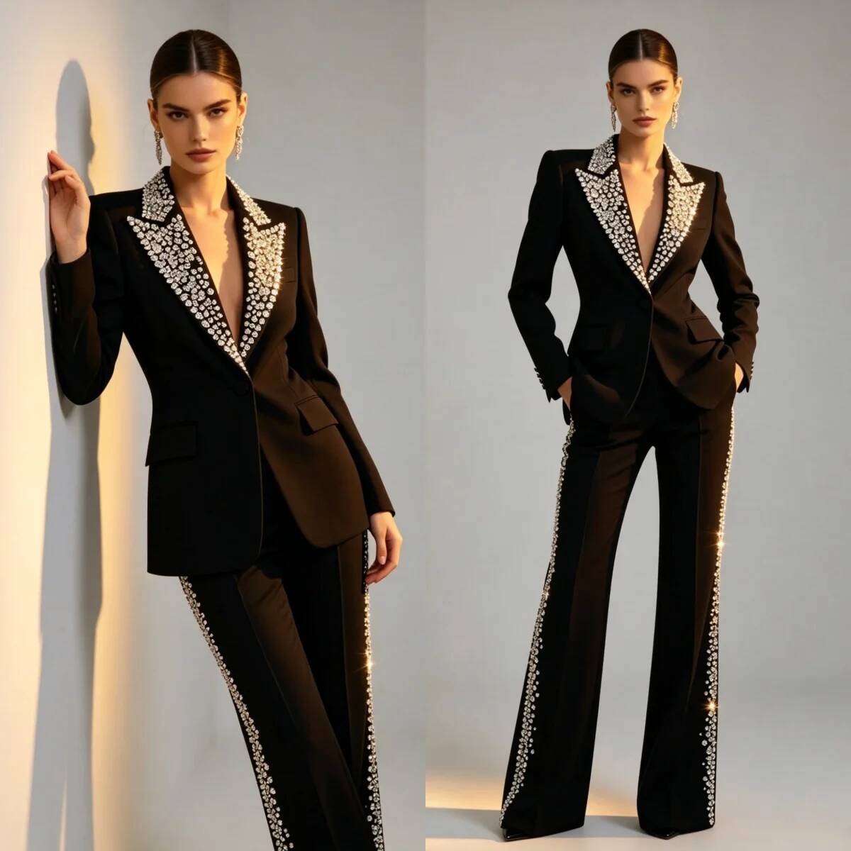 Setelan 2 Potong Kristal Fashi - Women Formal Wear For Plus Size ulasan dan harga