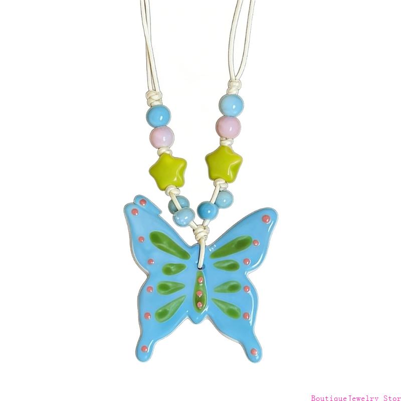 E1PE Kalung Pesona Kupu-kupu B - Unique Women'S Formal Wear ulasan dan harga