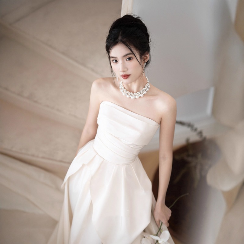 Gaun Pengantin Tanpa Tali Mode - Women'S Formal Wear Wedding ulasan dan harga