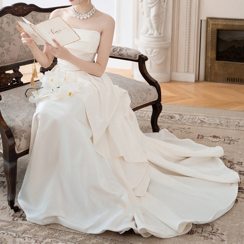 Gaun Pengantin Tanpa Tali Mode - Women'S Formal Wear Wedding ulasan dan harga
