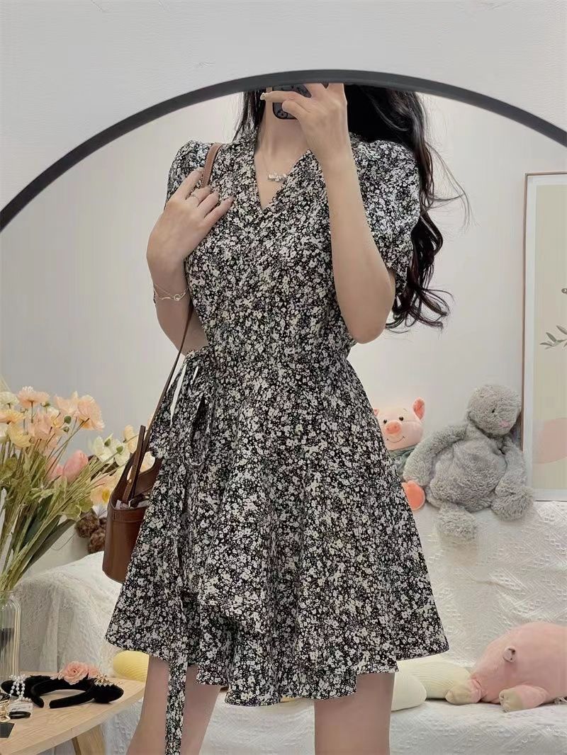 Gaun Wanita Pas Badan Daisy Ke - Wrap Dress Work ulasan dan harga