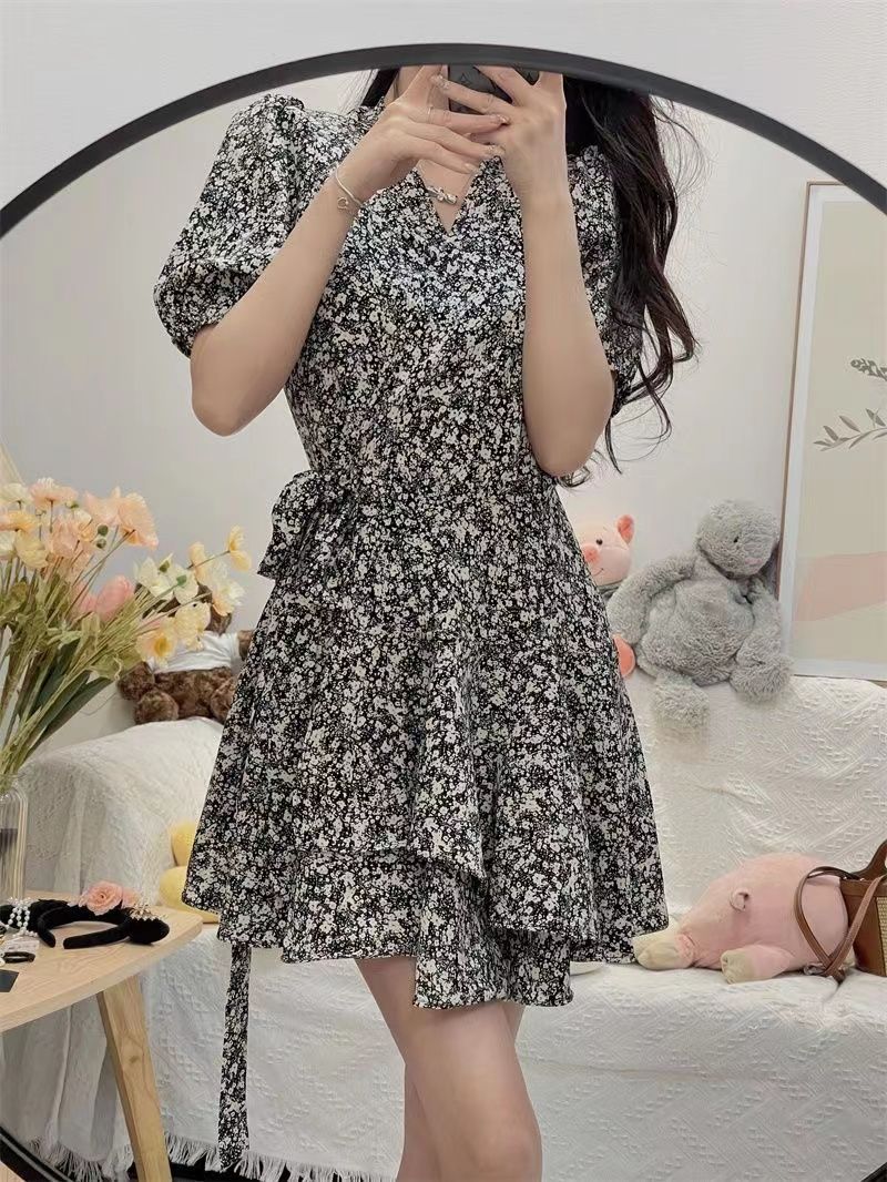 Gaun Wanita Pas Badan Daisy Ke - Wrap Dress Work ulasan dan harga