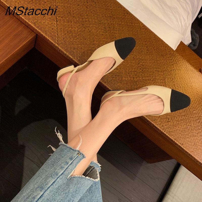 Sepatu wanita tali kulit perca - Slingback Heel Formal ulasan dan harga